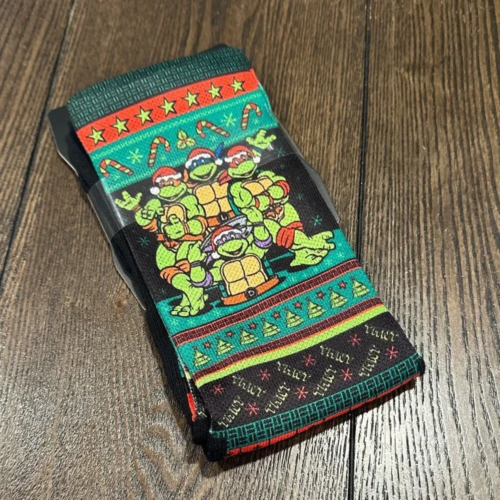 ROCK’EM Teenage Mutant Ninja Turtles Tacky Sweater Socks NEW Adult L/XL